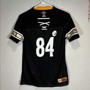 Majestic Black and Gold Steelers Fan Fashion Jersey